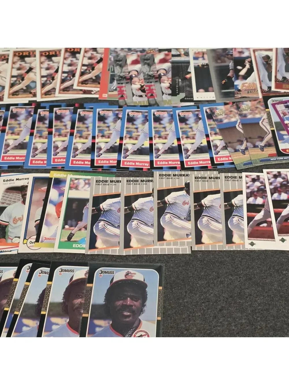 EDDIE MURRAY - Huge 185 Card Lot 80s-90s Baltimore Orioles HOF